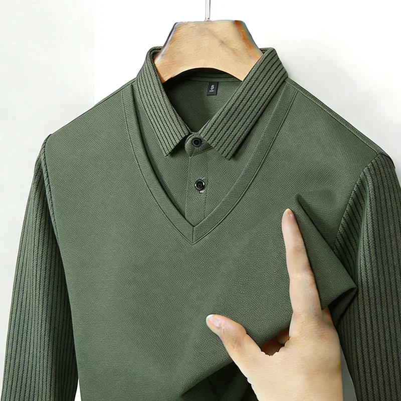 Golf Tees - Camicia da uomo a maniche lunghe